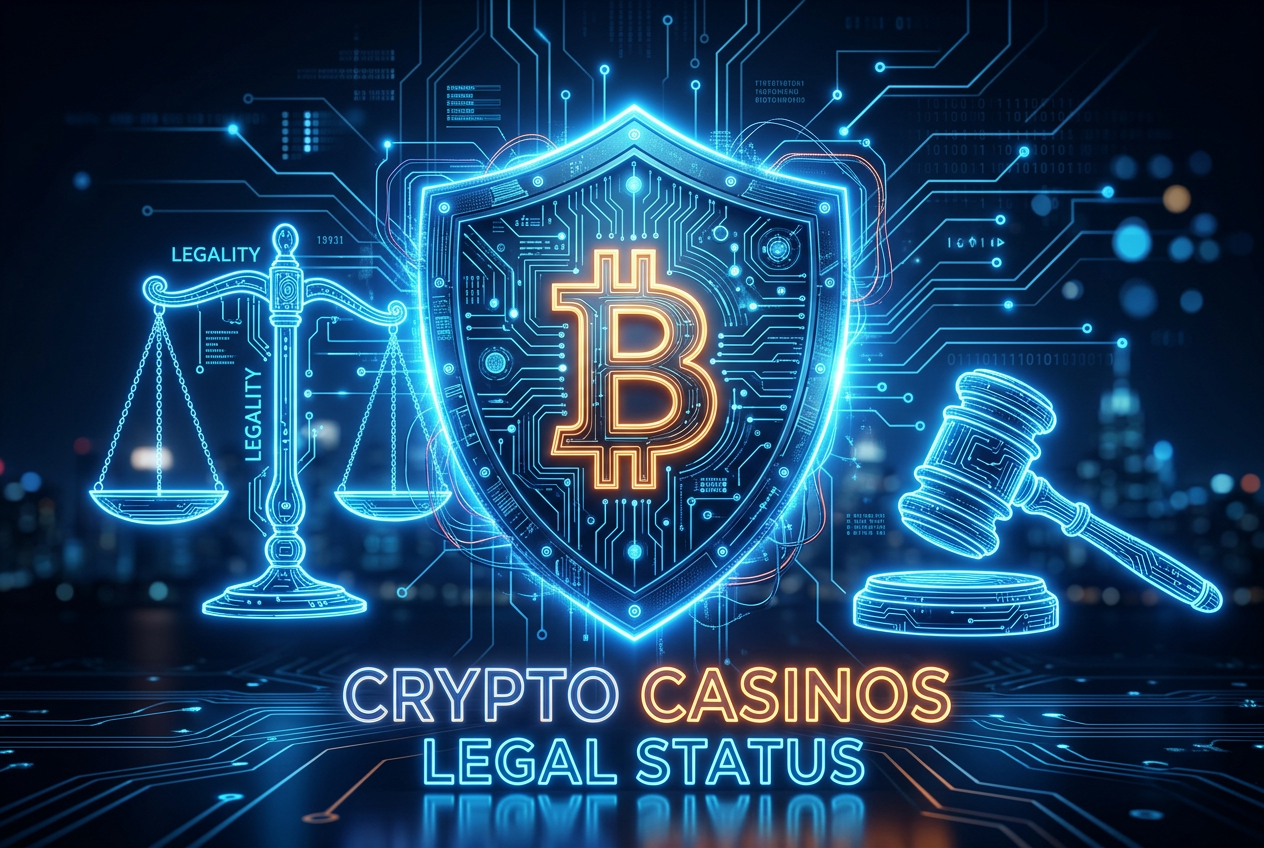 Symboliczna reprezentacja technologii blockchain i regulacji prawnych w hazardzie online
